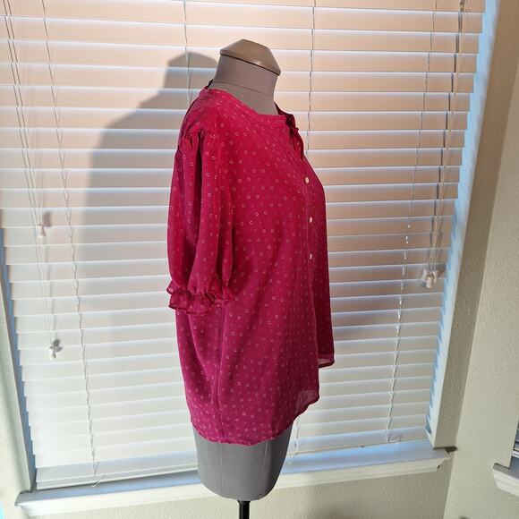 J Crew Size L Short Sleeve Button Up Shirt - Picture 10 of 11